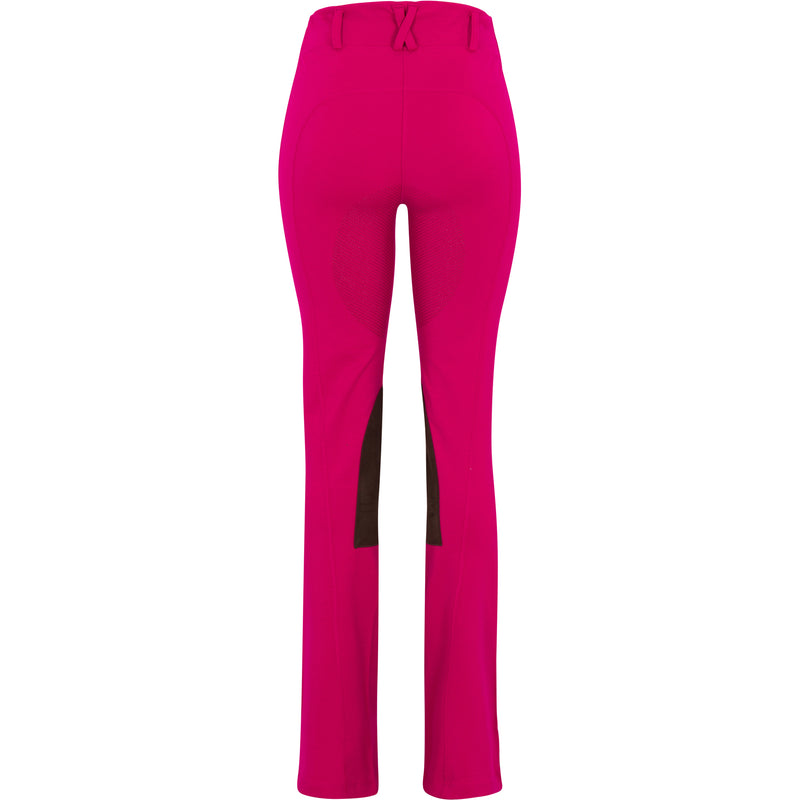 stickyseat cargo pocket boot cut pant - fuchsia pink